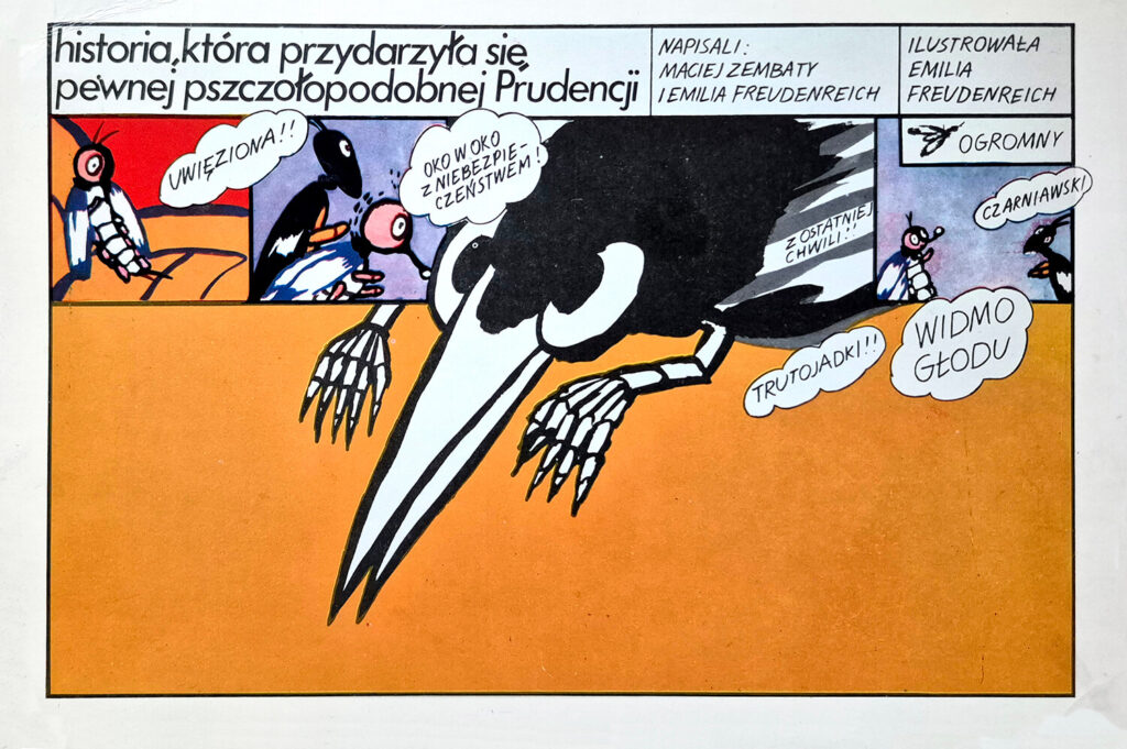 okładka komiksu "historia, która przydarzyła się pewnej pszczołopodobnej Prudencji "